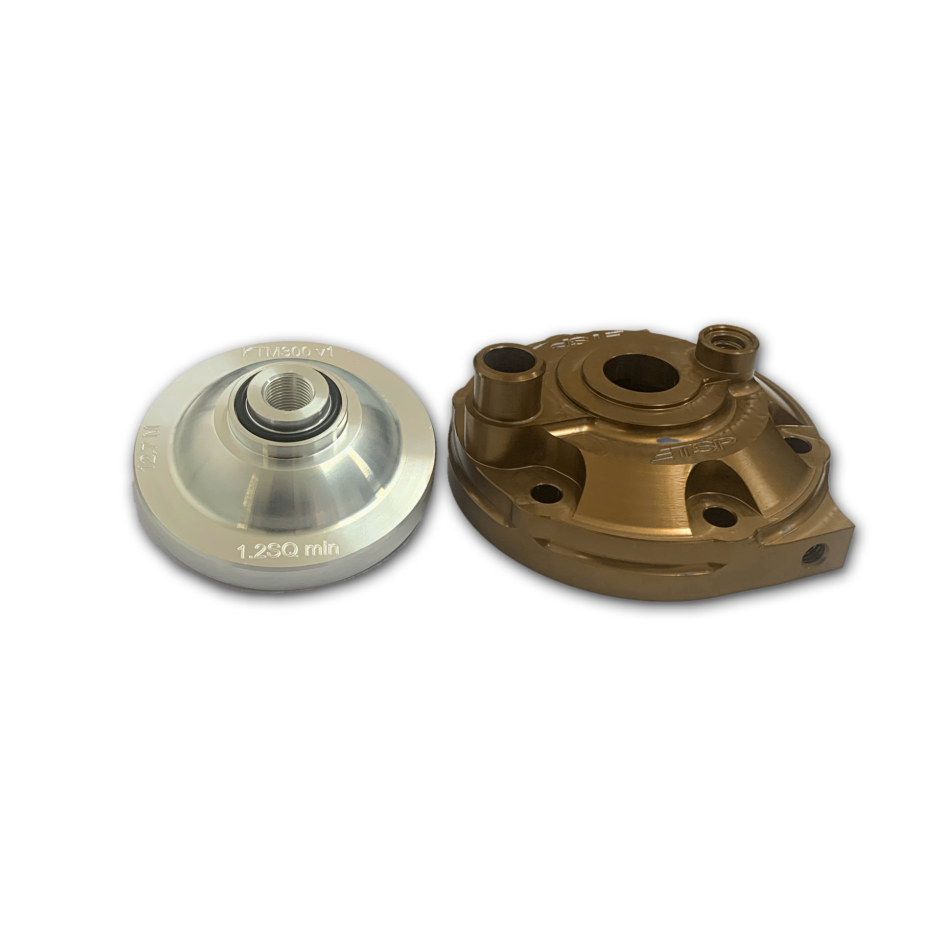 TSP Complete Billet Head — KTM250 Group* 2017-23 (TPI & Carby) Low/Medium/High/Very High Compression